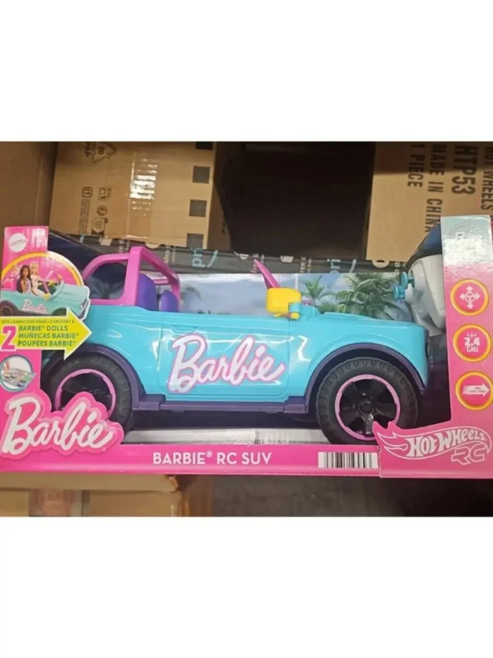 Barbie RC SUV Remote Control Vehicle Toy – Pink & Blue Off-Road Jeep by Mattel